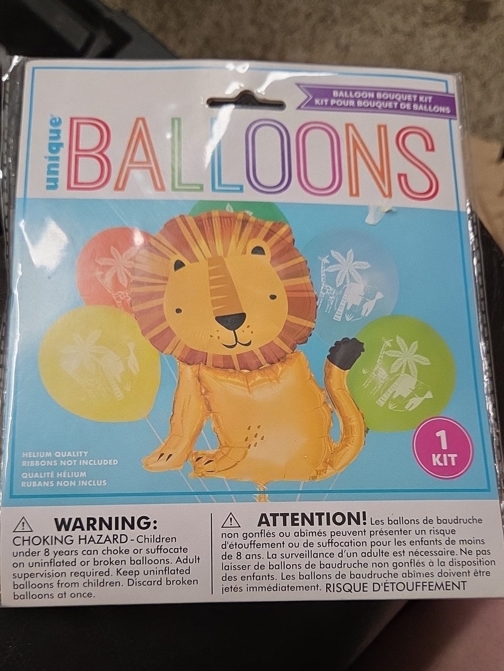 Nique BALLOONS Lion Foil Balloon Party Kit with Multicolor Balloons